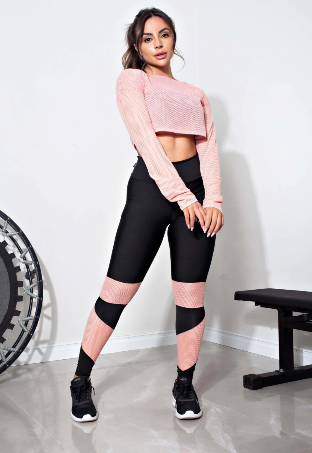 Conjunto Calça Legging e Top Dry Rosê Conjunto Fitness | REF: LX147