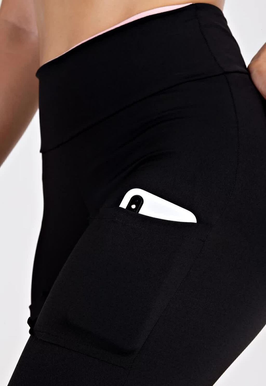 Cropped e Calça Legging Preto Conjunto Fitness | REF: LX98