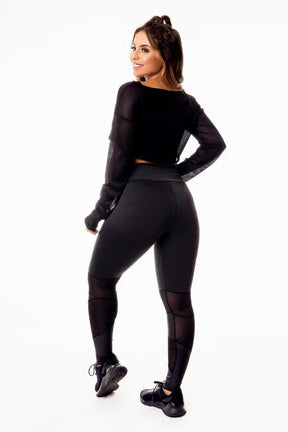 Conjunto e Calça com Detalhes em Dry e Fitness Cropped de Tela Dry | REF: CSV11