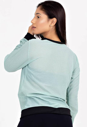 Casaco De Tela Com Ziper Verde Fitness Longo | REF: MTF23